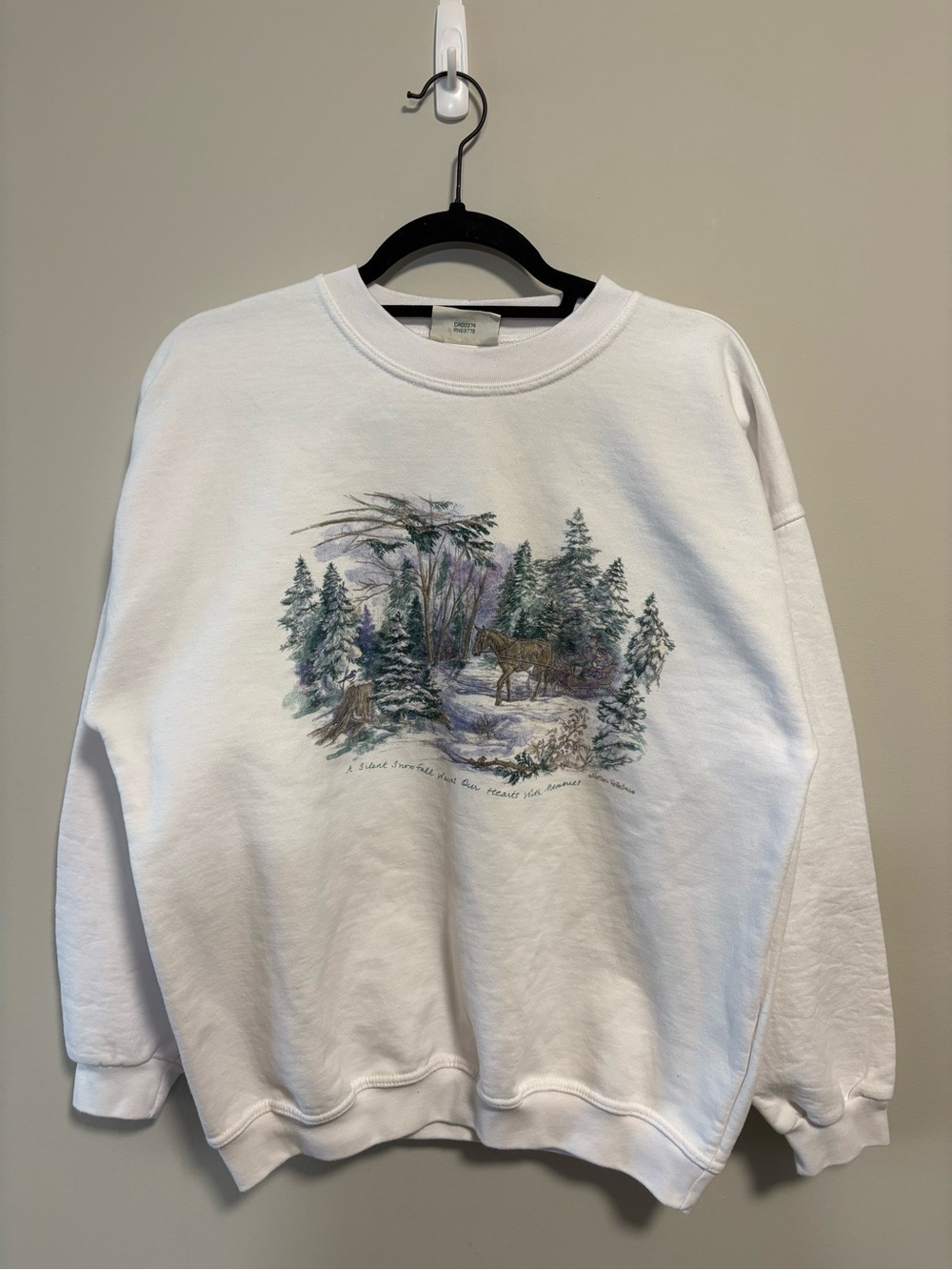Vintage Northern Reflections Sweatshirt Women L White
90s Snowfall Graphic